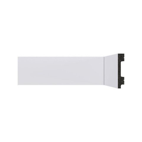 Rodape de Poliestireno 7cm Branco B75 Massa Escura Liso - Santa Luzia