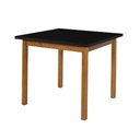 Ver imagem 3 de Mesa de Jantar Base Madeira Maciça com 2 Cadeiras Elisa Ideal para Apartamenteo 90x90 Preto