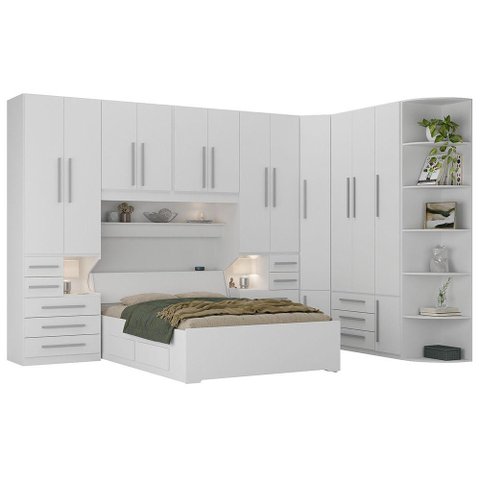 Dormitório Queen Size sem Cama 1222s Branco