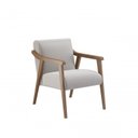 Ver imagem 4 de Kit 2 Poltronas Decorativas Madeira Maciça Tecido Algodão Flávia