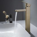 Ver imagem 2 de Torneira Monocomando Lavabo Banheiro Bica Alta Santorini Dourada Demima
