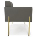Ver mais imagens de Poltrona para Sala Pé Metal Dourado Kit 2 Ana Suede Grafite - Ibiza