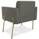 Ver imagem 7 de Poltrona para Sala Pé Metal Dourado Kit 2 Ana Suede Grafite - Ibiza