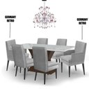Ver imagem 6 de Kit 4 Cadeiras Germany + 2 Germany Retro Suede Azul Royal Dominic Decor