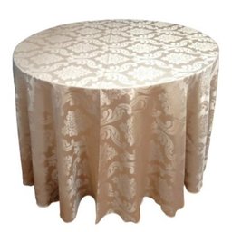 Toalha de Mesa Redonda Jacquard 2,80: Bege - 1