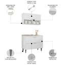 Ver imagem 2 de Armário de Cozinha CP01 com Pia 100cm Pérola Z34 Branco - Mpozenato