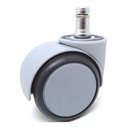 Ver imagem 4 de Kit 5 Rodinhas/cadeira Anti Risco Roda Silicone Pu Cinza