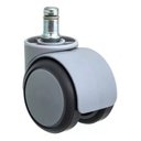 Ver imagem 2 de Kit 5 Rodinhas/cadeira Anti Risco Roda Silicone Pu Cinza