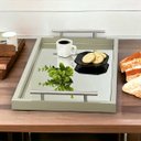 Ver imagem 2 de Bandeja Decorativa Espelhada Cantinho Café Bar Escritório Sala Estar Bebidas Espelho Recepção Servir