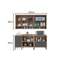 Ver imagem 3 de Kit Cozinha Modulada 4 Peças Syrah 2 Aéreos + 2 Balcões C4p04 Amendoa Off White Ronipa