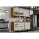 Ver imagem 1 de Kit Cozinha Modulada 4 Peças Syrah 2 Aéreos + 2 Balcões C4p04 Amendoa Off White Ronipa