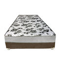 Ver imagem 2 de Cama Box Solteiro Suede Marrom + Colchão Solteiro Suede Cinza Espuma 88x188x55