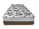 Ver imagem 2 de Cama Box Solteiro Suede Marrom + Colchão Solteiro Suede Cinza Espuma 88x188x55