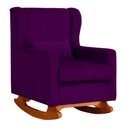 Ver imagem 1 de Poltrona Decorativa Aurora Balanço Vovo Veludo Roxo - Fm