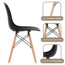 Ver imagem 2 de Conjunto 4 Cadeiras Eiffel Pés Madeira Maciça Urban Wood Elomio Preto