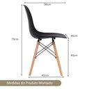 Ver imagem 4 de Conjunto 4 Cadeiras Eiffel Pés Madeira Maciça Urban Wood Elomio Preto
