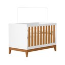 Ver imagem 2 de Berço 2 em 1 em MDF 133cm x 90cm Flip Branco/Fosco/Savana