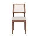 Ver imagem 2 de Conjunto de Jantar Mesa 1,60 com Vidro Addar 6 Cadeiras Saga - Linho Off White - Linked 02