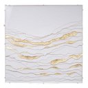 Ver imagem 1 de Quadro Decorativo Acrílico Branco e Dourado 80x80x5cm