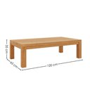 Ver imagem 3 de Mesa de Centro Madeira Macica Taeda 120 Cm 1550n Rustico Claro Festra