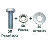 Kit Parafusos Sextavado 5/16x1 Porca e Arruela 50 Und Belenus - 2
