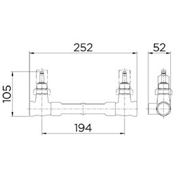 Base Misturador para Chuveiro 1/2 Volta Docol 90003939000 - 2