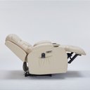 Ver imagem 6 de Poltrona do Papai Elétrica Reclinável Austin com Massagem Aquecimento Entrada Usb/usb-c Pu Bege G94