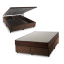 Ver imagem 1 de Conjunto Box Baú Super King Atlanta Marrom 193x203x69 Espuma D45