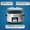 Ver imagem 5 de Elite Gourmet Mst-900d Slow Cooker Digital 8,5l Inox