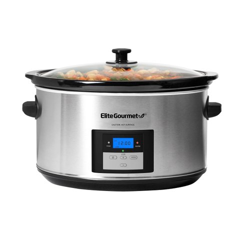 Elite Gourmet Mst-900d Slow Cooker Digital 8,5l Inox