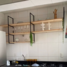Prateleira 1m Estilo Industrial Suspensa Teto Cozinha Livros - 5