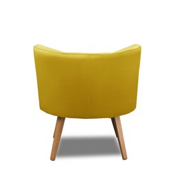 Poltrona Para Sala Decorativa Isa Suede Amarelo Adonai Estofados - 6