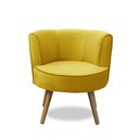 Ver imagem 4 de Poltrona Para Sala Decorativa Isa Suede Amarelo Adonai Estofados