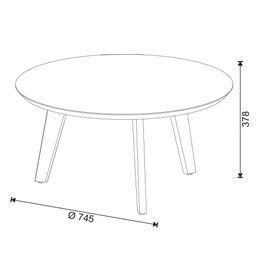 Mesa Classic Centro Redonda - Natural - 2