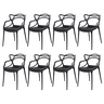 Conjunto 8 Cadeiras Allegra Preto - 2