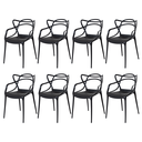 Ver imagem 1 de Kit 8 Cadeiras Polipropileno Allegra Design Moderno para Sala de Jantar e Varanda