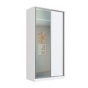Ver imagem 2 de Guarda Roupa Solteiro Espelho Branco 2 Portas de Correr 120x59,8x235cm Rc2005 Emovell