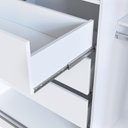 Ver imagem 6 de Guarda Roupa Solteiro Espelho Branco 2 Portas de Correr 120x59,8x235cm Rc2005 Emovell