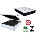 Ver imagem 5 de Cama Box Baú Casal Conforto Sintético Branco + Colchão Casal Conforto Espuma D33 20x138x188