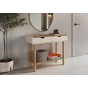 Ver imagem 4 de Aparador 2 Gavetas 100cm Orgânico Pé Madeira Aura Artesano | Offwhite/hanover - Artesano Home