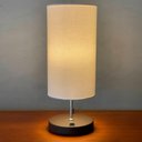 Ver imagem 2 de Kit 2 Abajur Luminaria de Mesa Redondo Interruptor Ref 84 Decoração Casa Sala Quarto Escritório