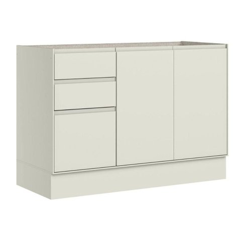 Balcão Cozinha Henn Fineze 3 Portas 2 Gavetas Areia