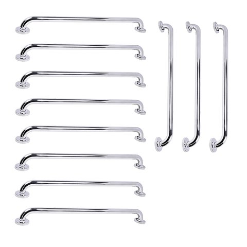 Barra de Apoio 70cm Inox Kit 11 Unidades Idoso Deficiente Gestante Criança Acessibilidade Casa Banhe