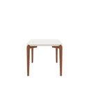 Ver imagem 5 de Mesa de Jantar Retangular C/ Vidro para 4 Lugares Donatella 135 Cm - Off White Fosco C/ Natural
