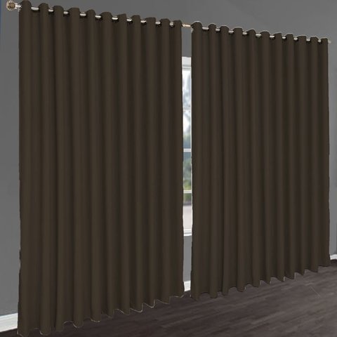 cortina quarto Janela 2,70 x 1,60 apartamento Turin marrom
