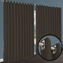 Ver imagem 6 de cortina quarto Janela 2,70 x 1,60 apartamento Turin marrom