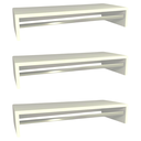 Ver imagem 1 de Kit 3 Cabideiro de Parede Suspenso 80x25x11,5 Branco