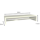 Ver mais imagens de Kit 3 Cabideiro de Parede Suspenso 80x25x11,5 Branco