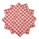 Ver imagem 1 de 10 Guardanapos Xadrez Vermelho e Branco