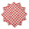 10 Guardanapos Xadrez Vermelho e Branco - 1